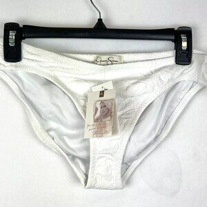 Jessica Simpson Women’s White Hipster Bikini Bottom Size XL